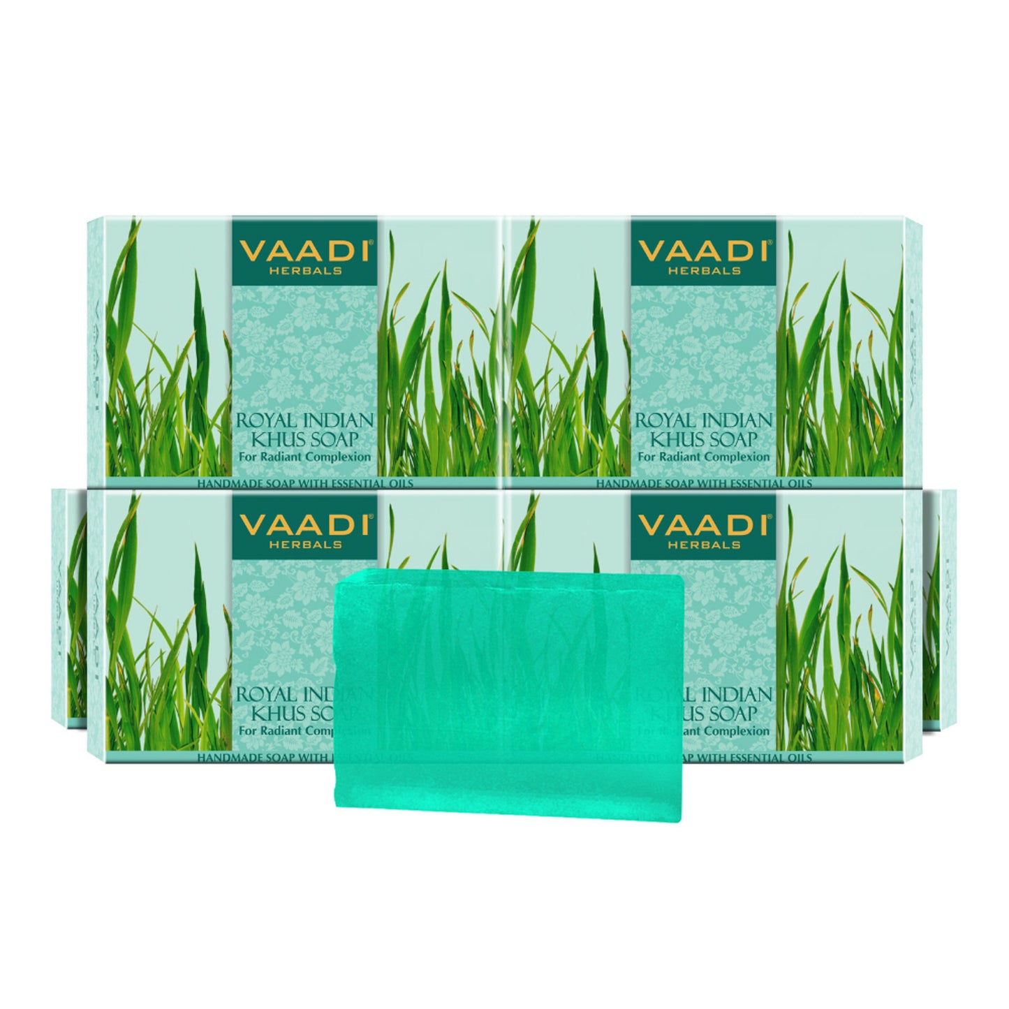 Vaadi Herbals Value Pack Of 6 Royal Indian Khus Soap