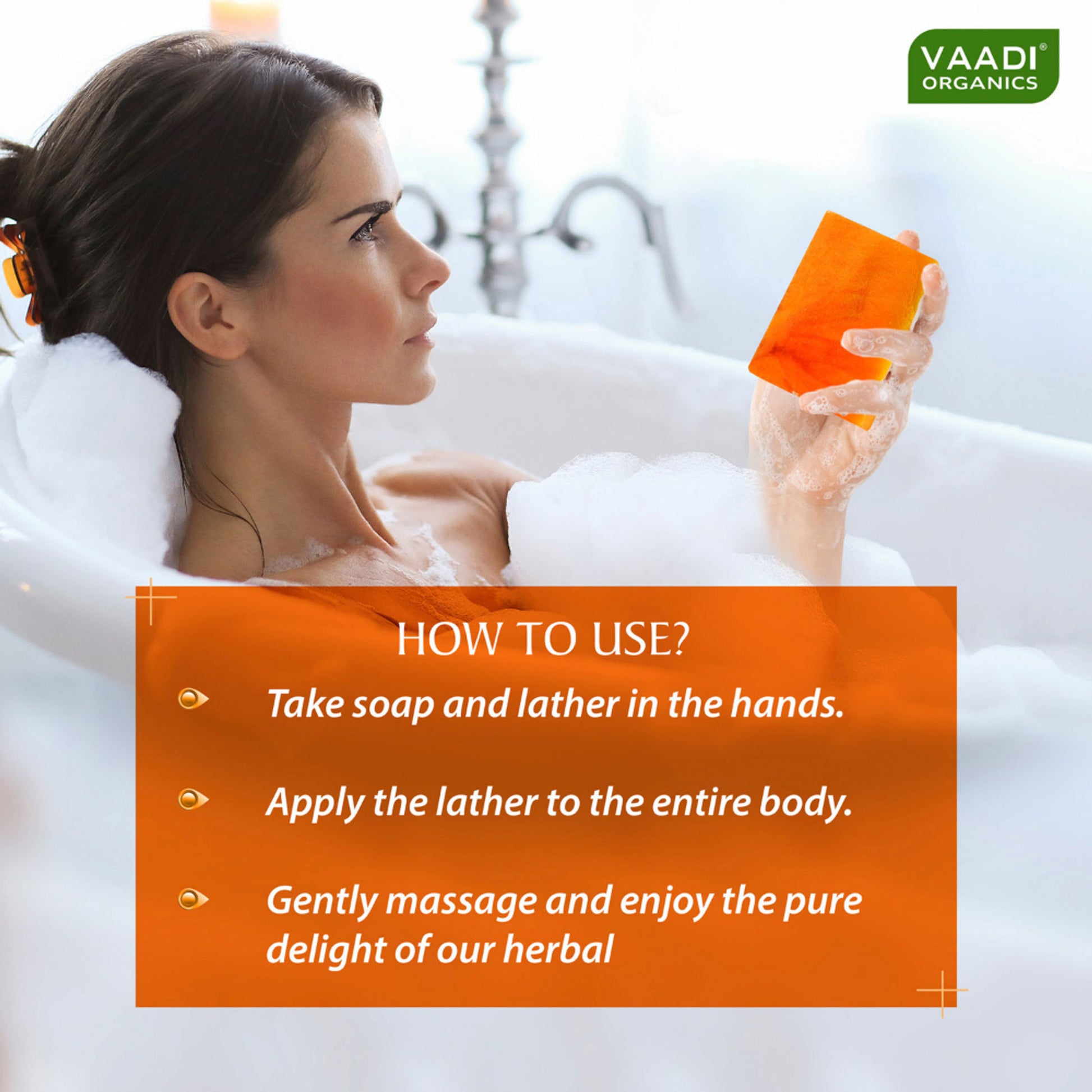 Vaadi Herbals Value Pack Of 3 Perky Peach Soap With Almond Oil