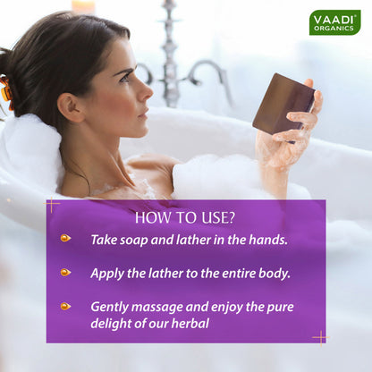 Vaadi Herbals Super Value Pack Of 6 Heavenly Lavender Soap With Essential Oils
