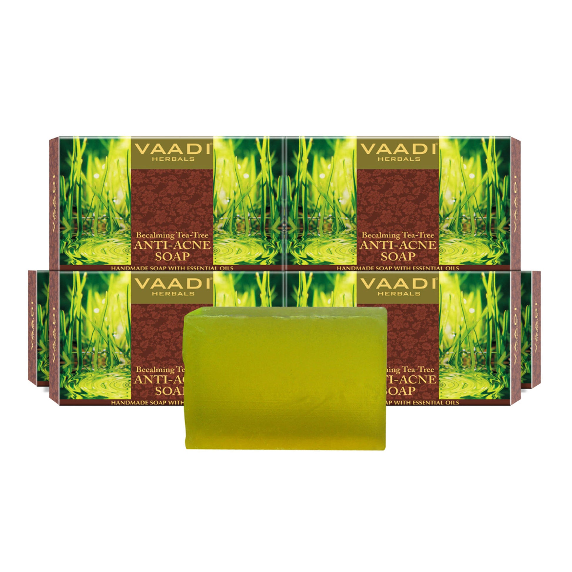 Vaadi Herbals Super Value Pack Of 6 Becalming Tea Tree Soap Anti-Acne Therapy