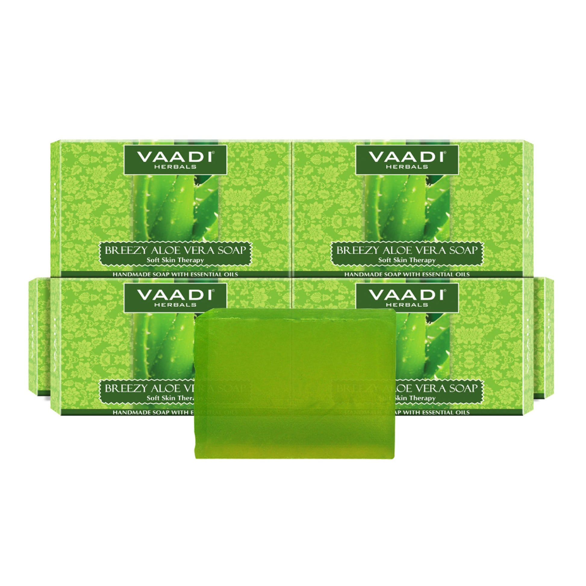 Vaadi Herbals Breezy Aloe Vera Soap - Pack Of 6