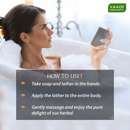 Vaadi Herbals Activated Charcoal Soap - Pack of 6