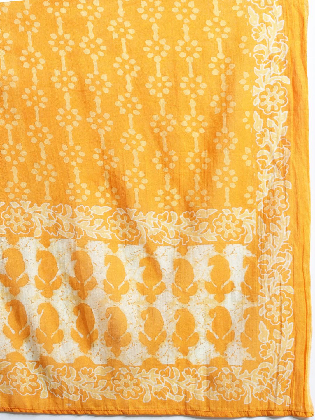 Indyancart IE Paisley Printed Pure Cotton Kurta with Trousers & With Dupatta