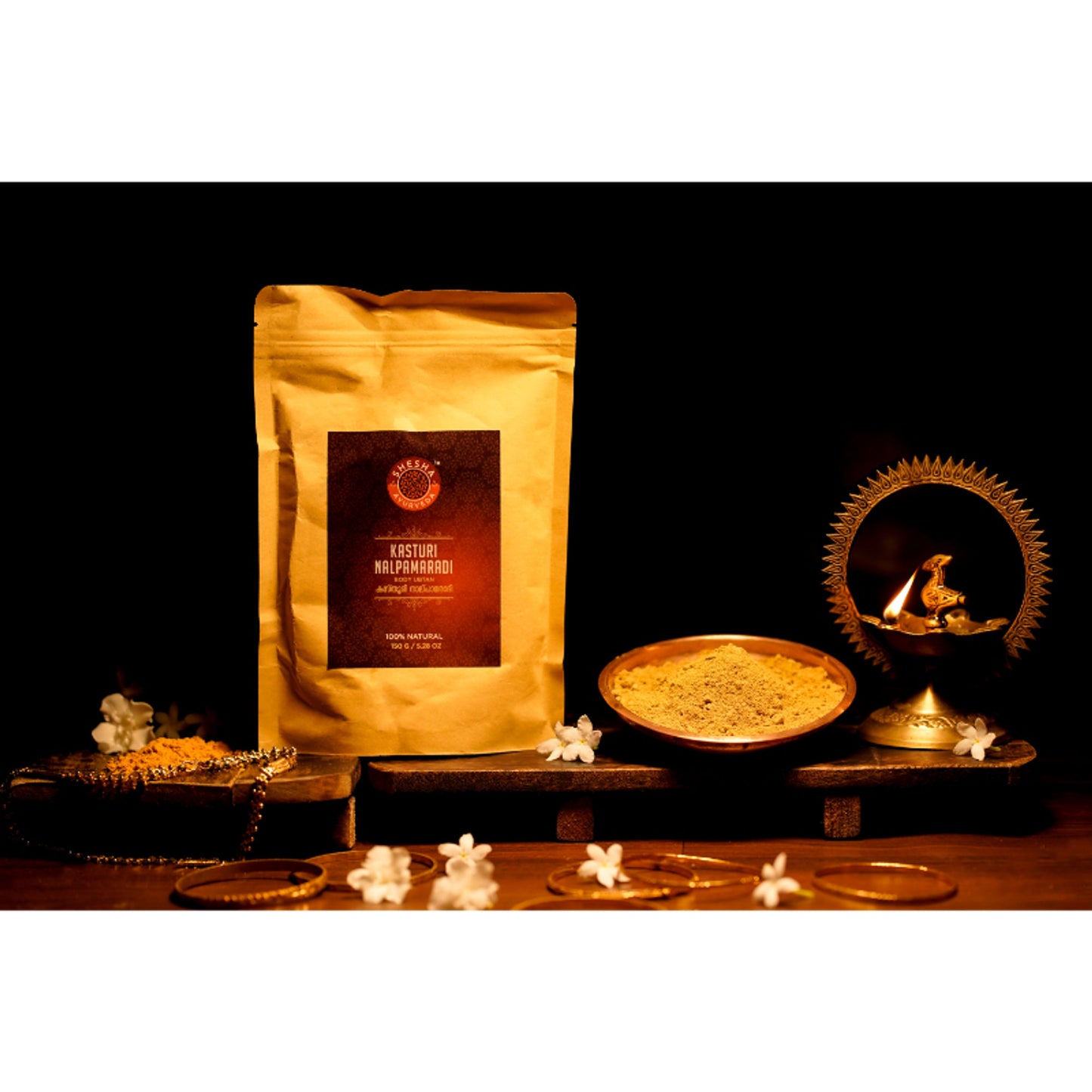 Shesha Ayurveda Kasturi Nalpamaradi Body Ubtan With Musk Turmeric For Tan Removal