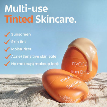Rivona Naturals Sundrip 100% Mineral Fluid Tinted Sunscreen SPF 50 PA ++ - 05 Neutral Tan