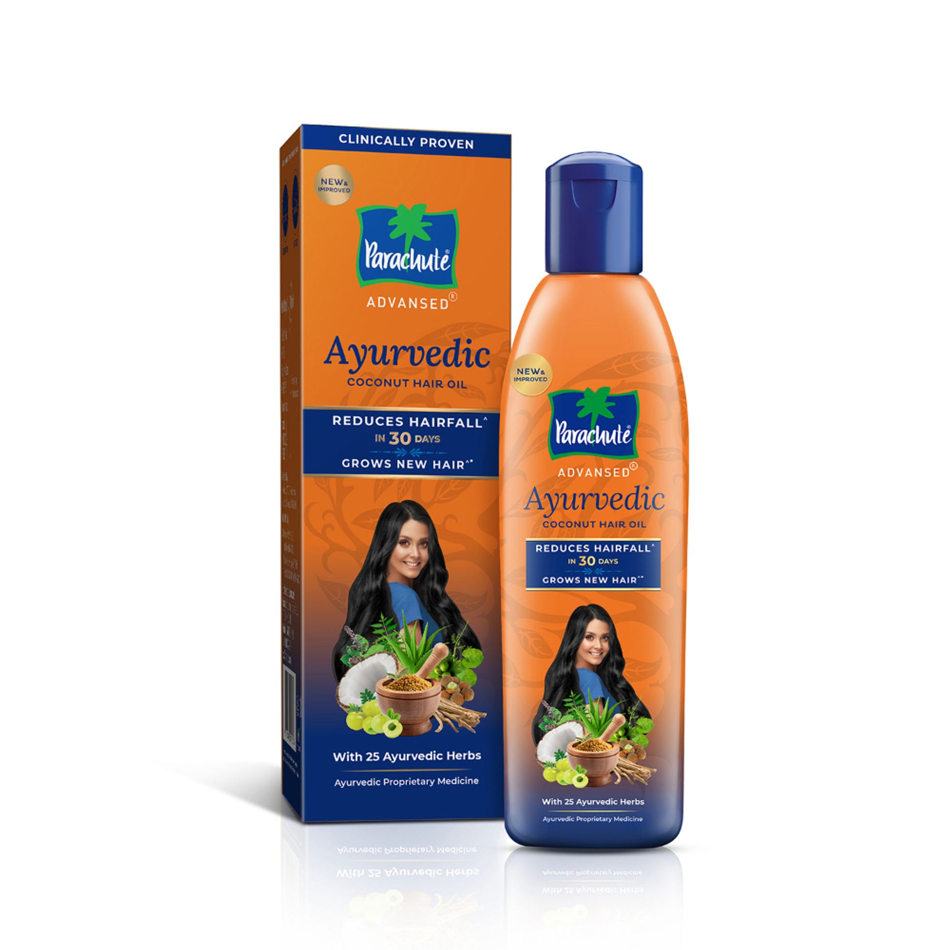 Parachute Advansed Ayurvedic Coconut Hair Oil, Hair Fall Control, Reduces Dandruff & Split End