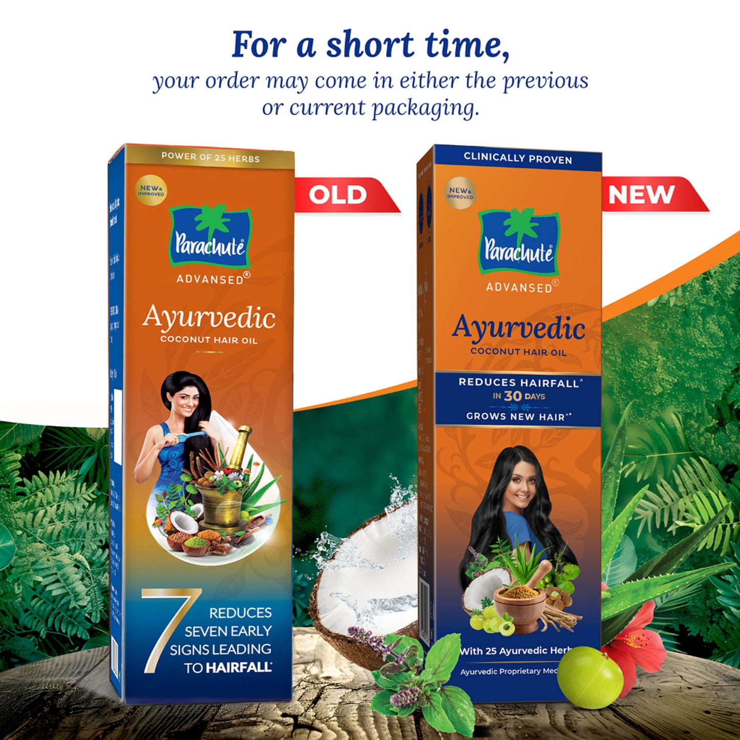Parachute Advansed Ayurvedic Coconut Hair Oil, Hair Fall Control, Reduces Dandruff & Split End
