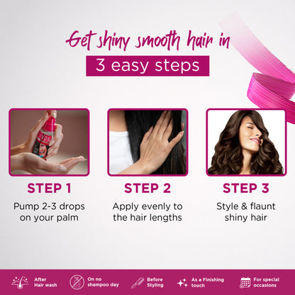 Livon Hair Serum for Women & Men All Hair Types Smooth, Frizz free & Glossy Hair
