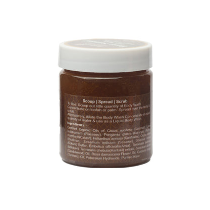 Rustic Art Organic Rose Sandal Body Wash Concentrate