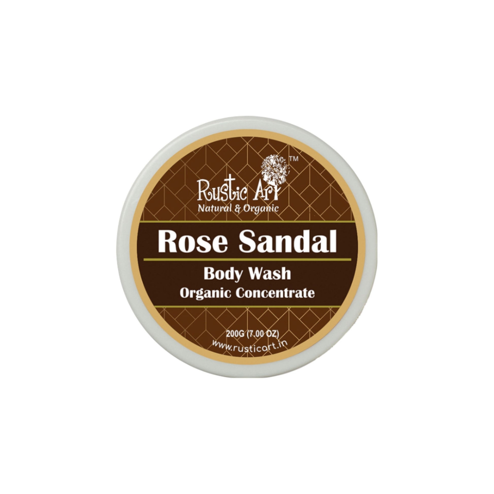 Rustic Art Organic Rose Sandal Body Wash Concentrate