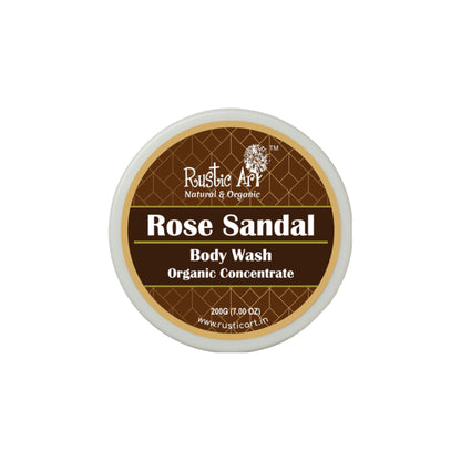 Rustic Art Organic Rose Sandal Body Wash Concentrate