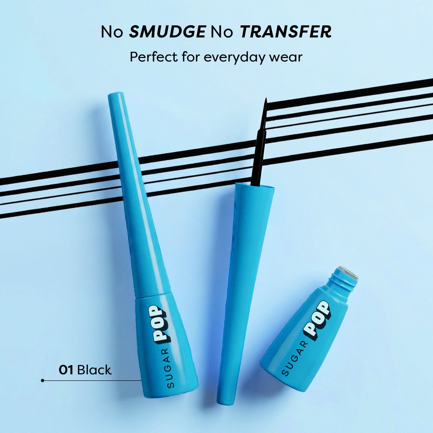 SUGAR POP Matte Eyeliner, Waterproof Smudge-Proof - Black