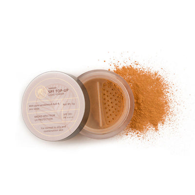 Sandiva SPF Top-Up Loose Powder with Zinc Oxide, SPF 30+ PA++++, UV Protection, No White Cast - Tint 33