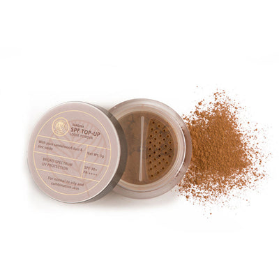 Sandiva SPF Top-Up Loose Powder with Zinc Oxide, SPF 30+ PA++++, UV Protection, No White Cast - Tint 44