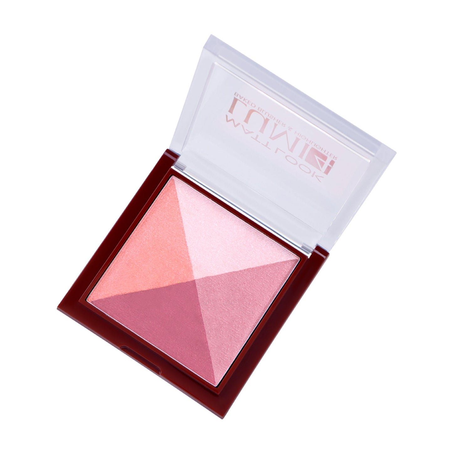 Matt look Lumi 4 Baked Blusher & Highlighter - Dewy Rose