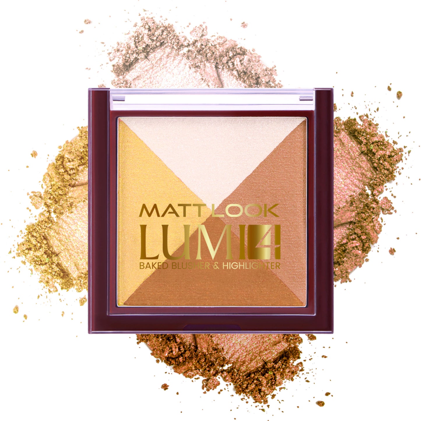 Matt look Lumi 4 Baked Blusher & Highlighter - Golden Hours