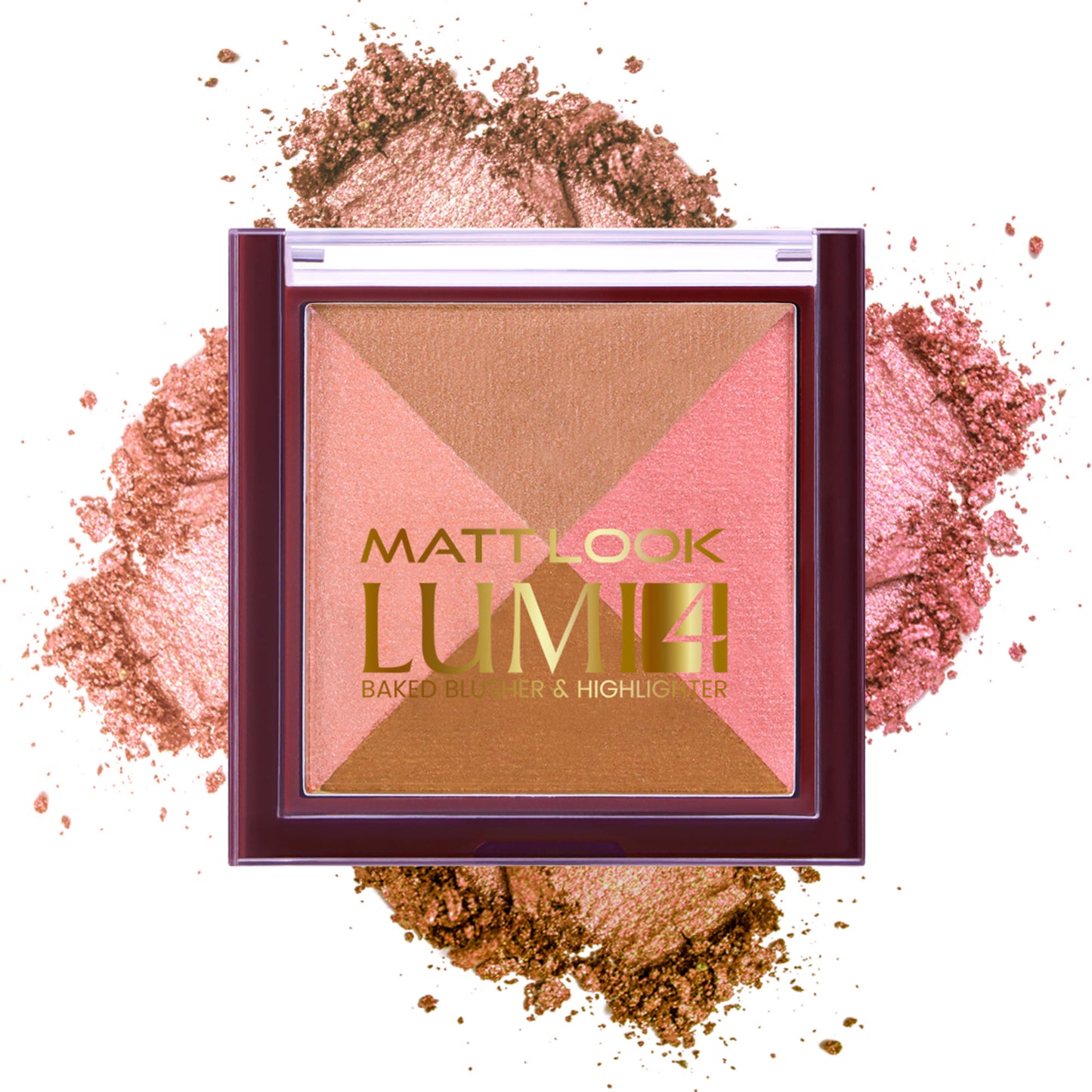 Matt look Lumi 4 Baked Blusher & Highlighter - Fresh Glow
