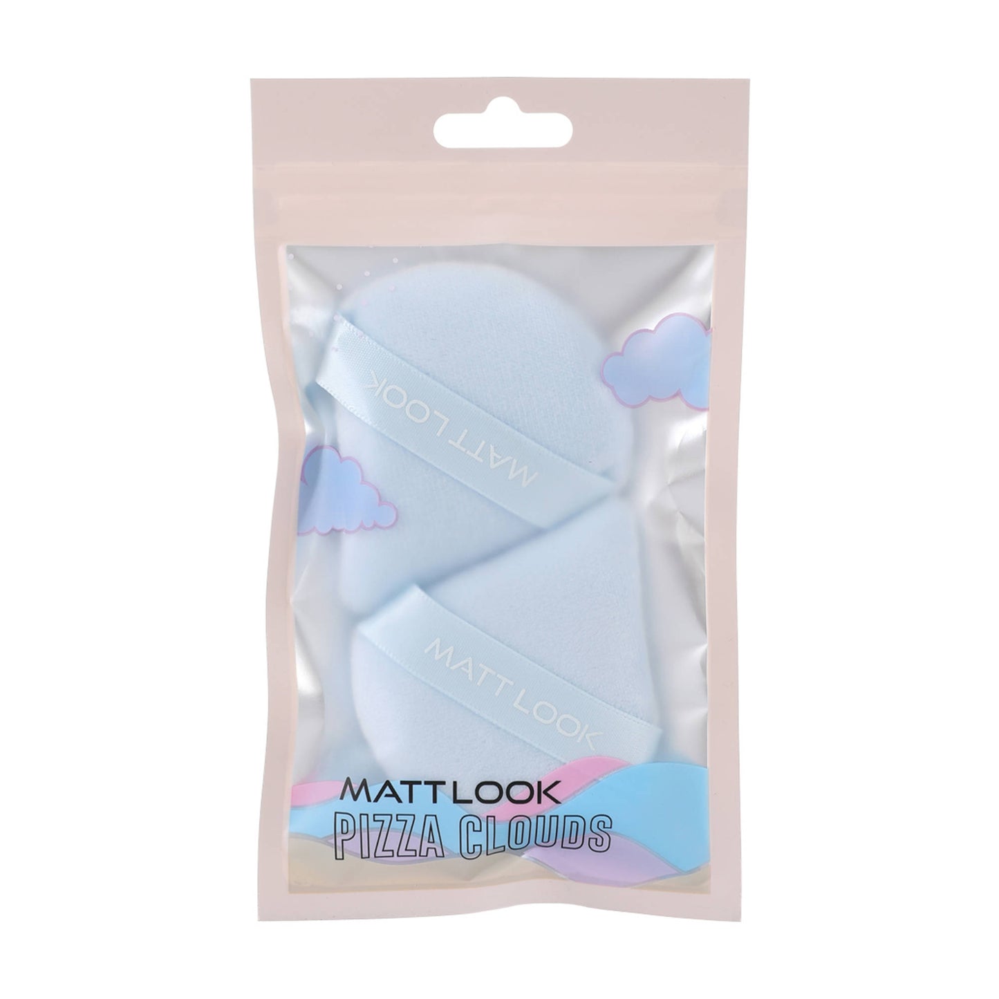 Matt look Pizza Clouds Powder Blue Puff - Pack Of 2
