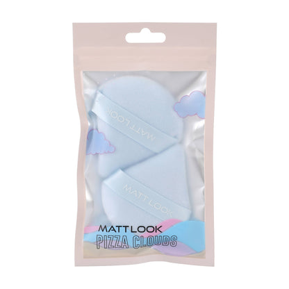 Matt look Pizza Clouds Powder Blue Puff - Pack Of 2