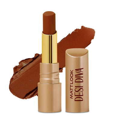 Matt look Desi Diva HD Matte Lipstick - Dark Chocolate-17