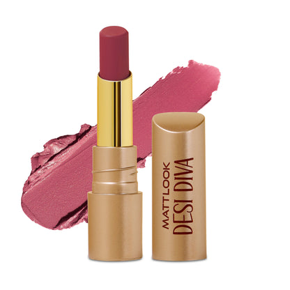 Matt look Desi Diva HD Matte Lipstick - Soft Mauve-19