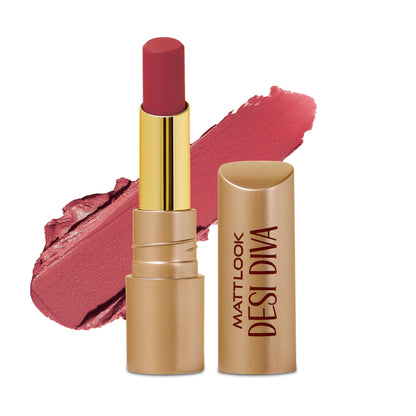 Matt look Desi Diva HD Matte Lipstick - Muted Rose-20