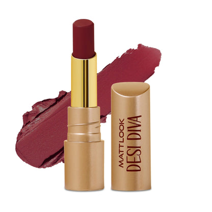 Matt look Desi Diva HD Matte Lipstick - Playful Pink-21