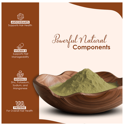 Minature Neutral Henna Powder for hair masks, finely sifted natural hair treatment powder displayed in the image.