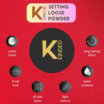KINDED Setting Loose Powder with Puff - Violet Purple