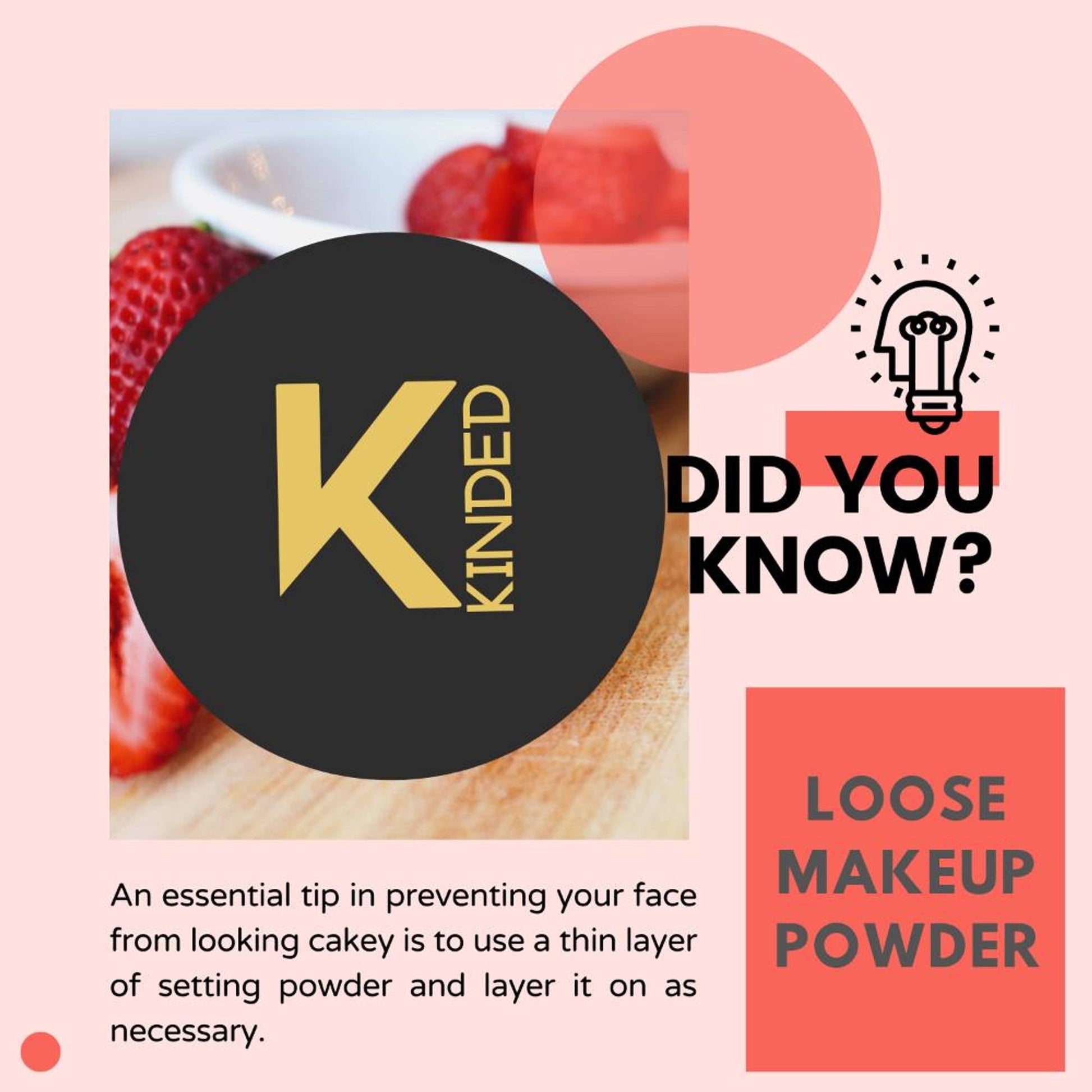 KINDED Setting Loose Powder with Puff - Violet Purple