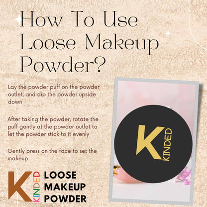 KINDED Setting Loose Powder with Puff - Violet Purple