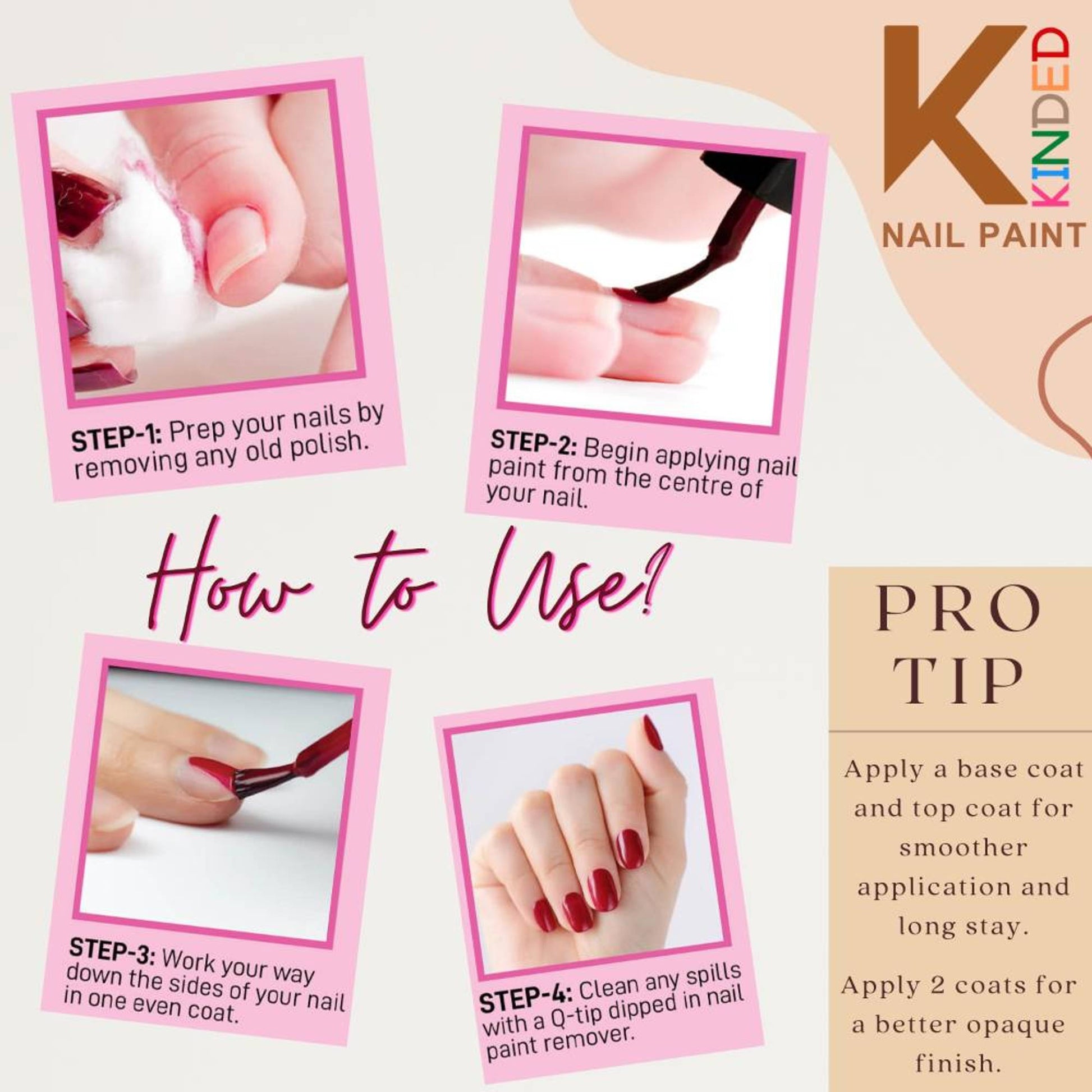 KINDED Nail Paint Nail Polish Matte Finish - Combo of 5 Matte Me