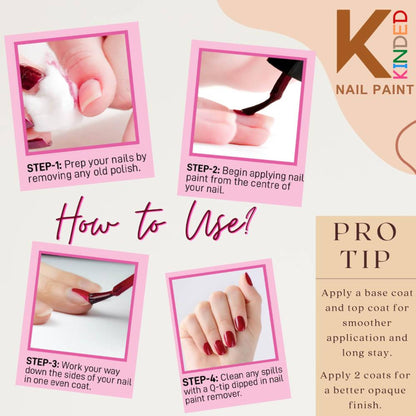 KINDED Nail Paint Nail Polish Matte Finish - Combo of 5 Matte Me