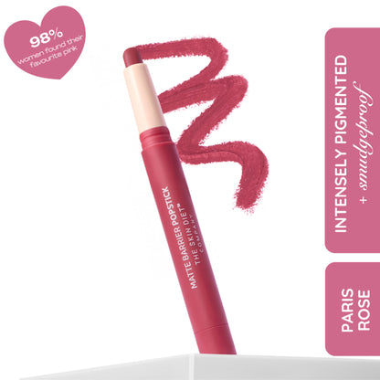 The Skin Diet Company Matte Barrier Popstick - Lipstick + Lip Liner - Paris Rose