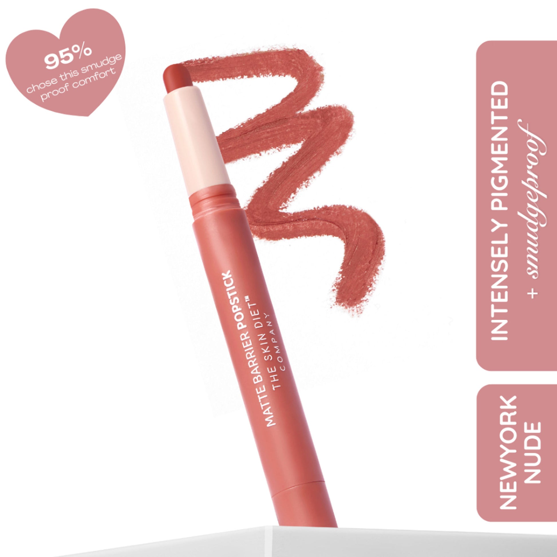 The Skin Diet Company Matte Barrier Popstick - Lipstick + Lip Liner - New York Nude