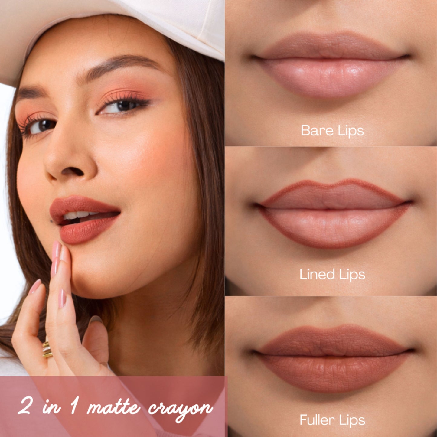 The Skin Diet Company Matte Barrier Popstick - Lipstick + Lip Liner - New York Nude