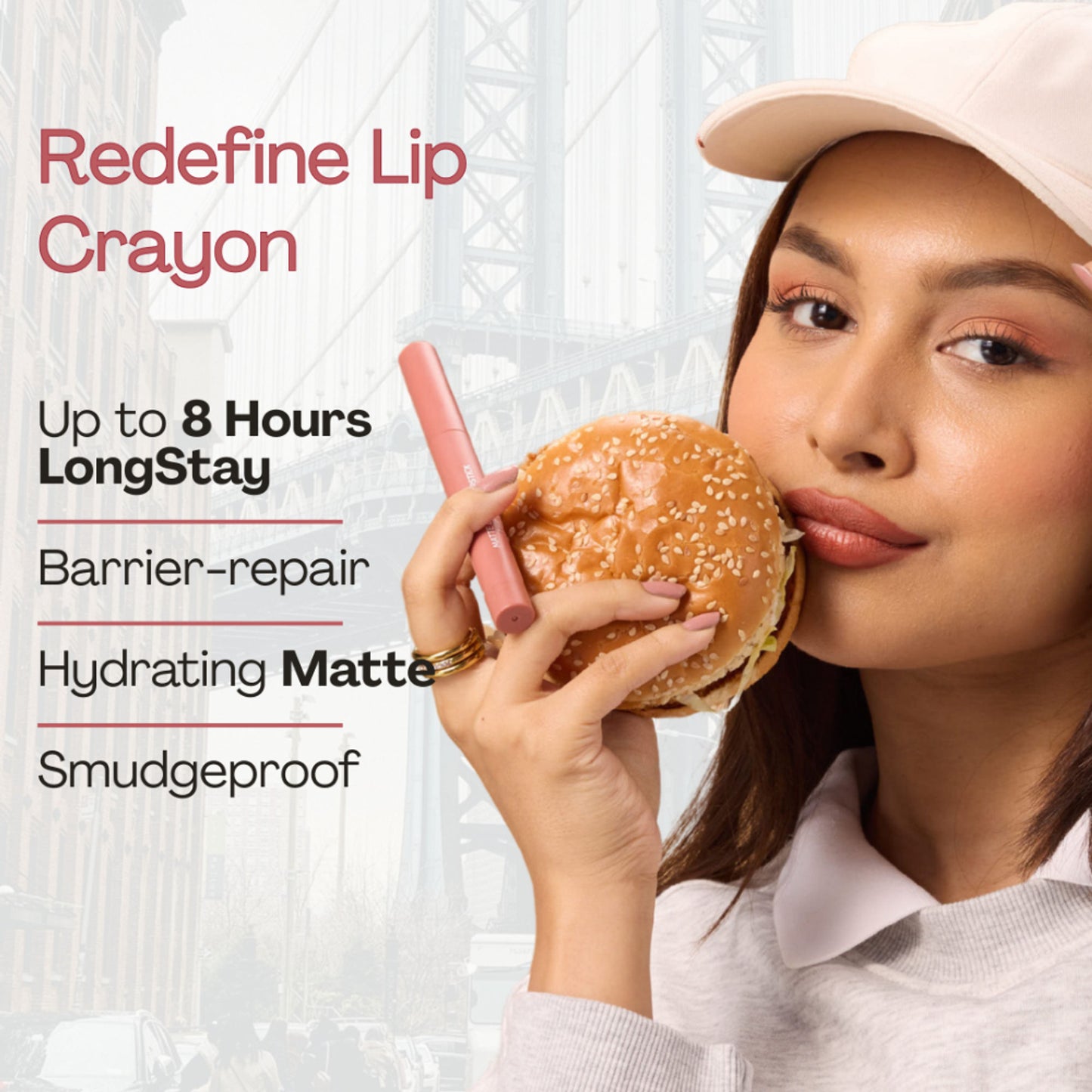 The Skin Diet Company Matte Barrier Popstick - Lipstick + Lip Liner - New York Nude