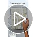 HomeWiz Fridge Storage Containers 3300ml 4-Grid Pack of 2