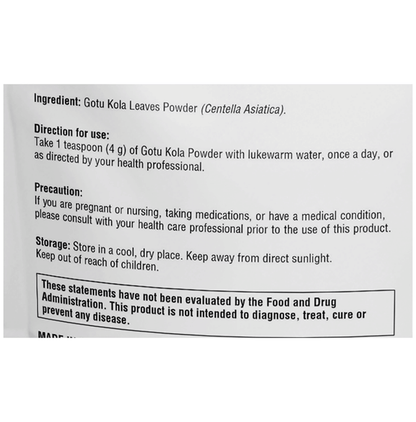Minature Gotukola Organic Powder