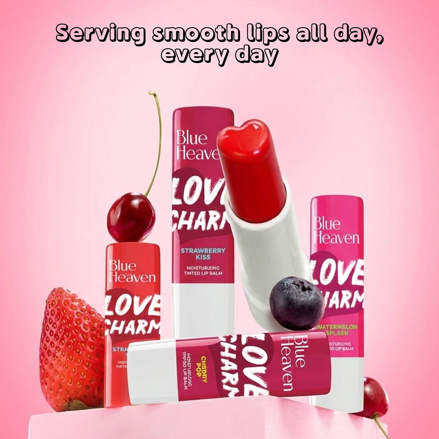 Blue Heaven Love Charm Tinted Lip Balm Pack Of 3 - Multicolor