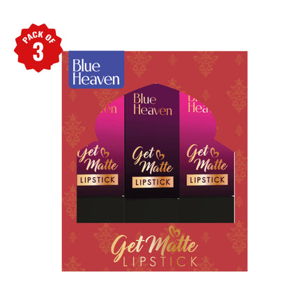 Blue Heaven Get Matte Lipstick Pack Of 3 - Maroon