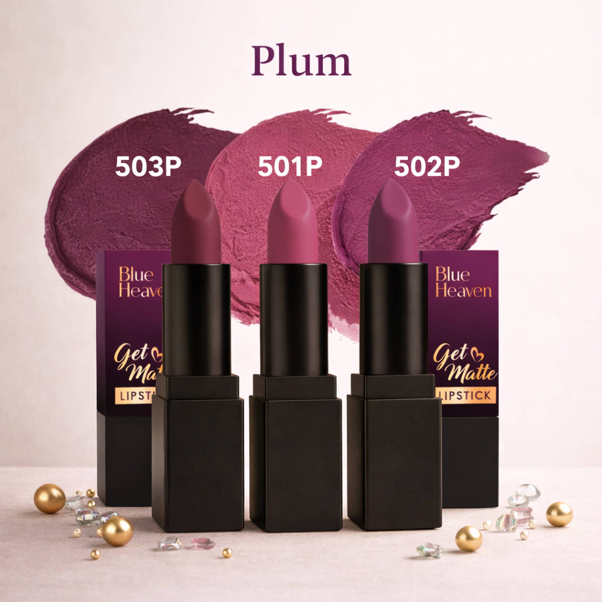 Blue Heaven Get Matte Lipstick Pack Of 3 - Maroon