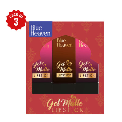 Blue Heaven Get Matte Lipstick Pack Of 3 - Brown