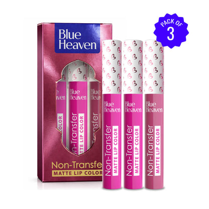 Blue Heaven Non Transfer Lip Color Pack Of 3 - Pink