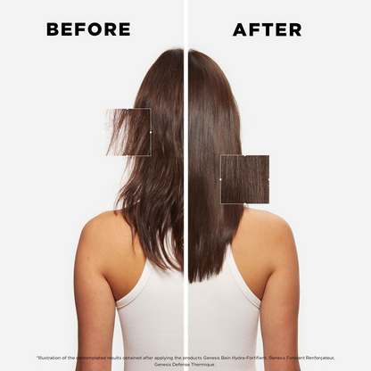 Kerastase Genesis Anti-Hair Loss Serum bottle showing the packaging and applicator for hair thinning treatment.