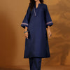 Dhiyona VA Women'sEmbroidered Straight Thread Work Kurta With Trousers