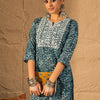Dhiyona IE Women Floral Embroidered Regular Thread Work Pure Cotton Kurta with Trousers