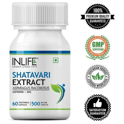 Inlife Shatavari Extract 500MG Capsules