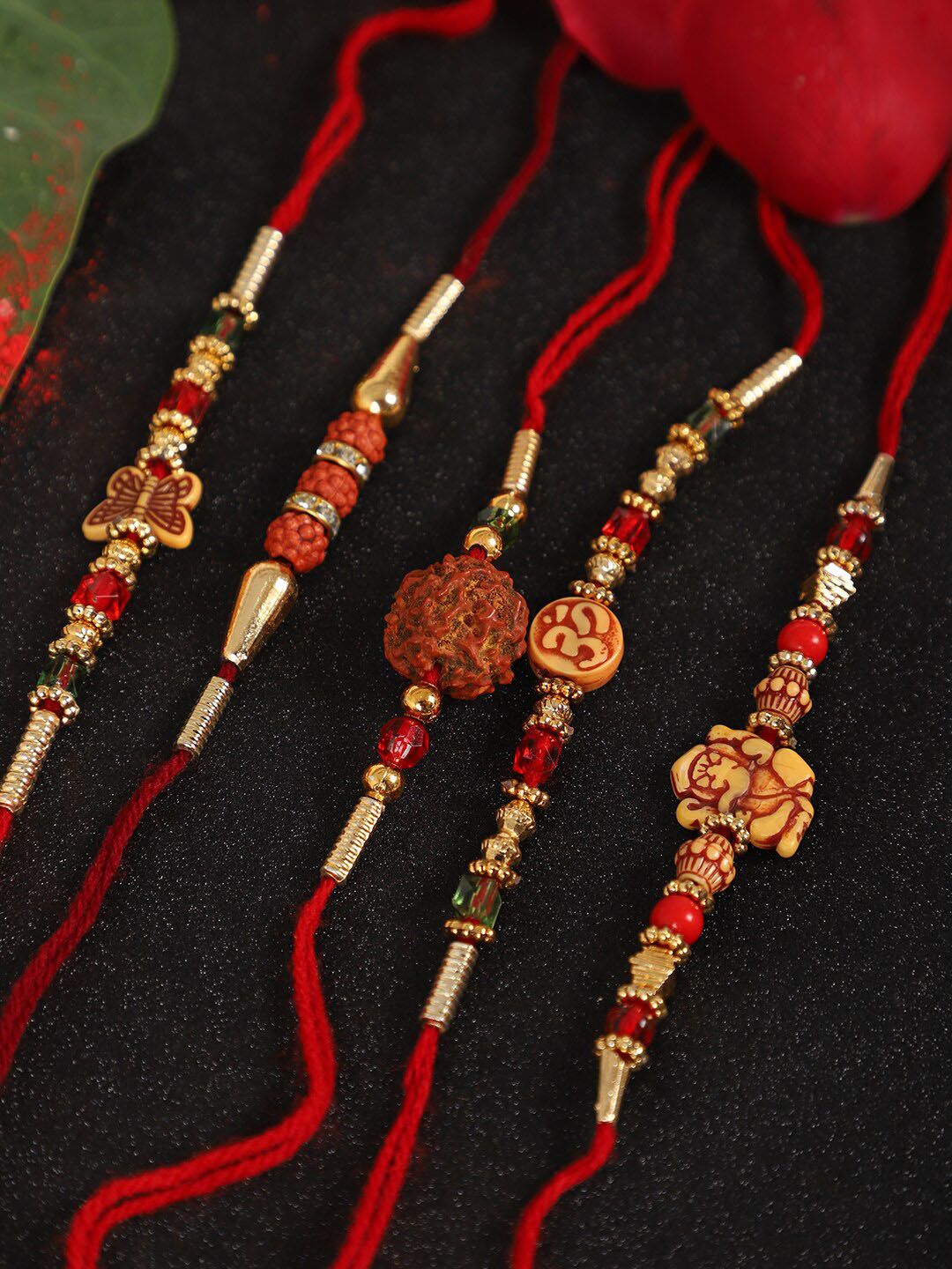 Anouk Set Of 5 Beaded Rakhi