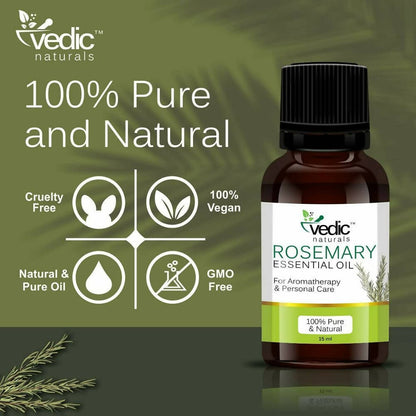 Vedic Naturals Rosemary Essential Oil - Indyancart